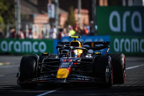 stock image MELBOURNE, AUSTRALIA - MARCH 22: Sergio Perez of Mexico drives the Oracle Red Bull Racing RB20 during second practice in the 2024 Australian Grand Prix at Albert Park in Melbourne, Australia