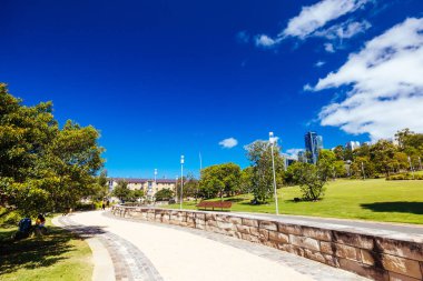 SYDNEY, AUSTRALYA - 03 ARALIK 2023 Sydney 'nin Barangaroo Reserve bölgesi Sydney, New South Wales, Avustralya.
