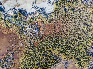 Çene kemiği Deniz Sığınağı Williamstown, Melbourne, Victoria, Avustralya 'da kış günü