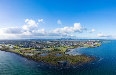 Çene kemiği Deniz Sığınağı Williamstown, Melbourne, Victoria, Avustralya 'da kış günü