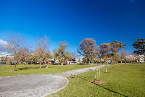 stock image Commonwealth Reserve in Williamstown on the waterfront near Gem Pier in Melbourne, Victoria, Australia