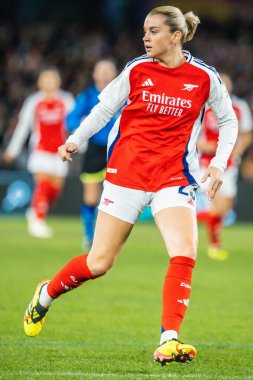 MELBOURNE, AUSTRALIA - 24 Mayıs: Arsenal Women FC 'den Alessia Russo, 24 Mayıs 2024 tarihinde Melbourne' da düzenlenen Küresel Futbol Haftası 'nda A-League All-Stars Women takımına karşı mücadele etmektedir.