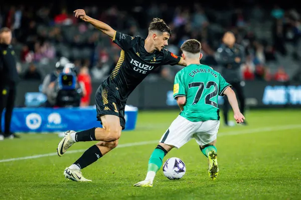 stock image MELBOURNE, AUSTRALIA - MAY 24: Nicolas Milanovic of A-League All Stars Men whilst playing Newcastle United during the Global Football Week at Marvel Stadium on May 24, 2024 in Melbourne, Australia