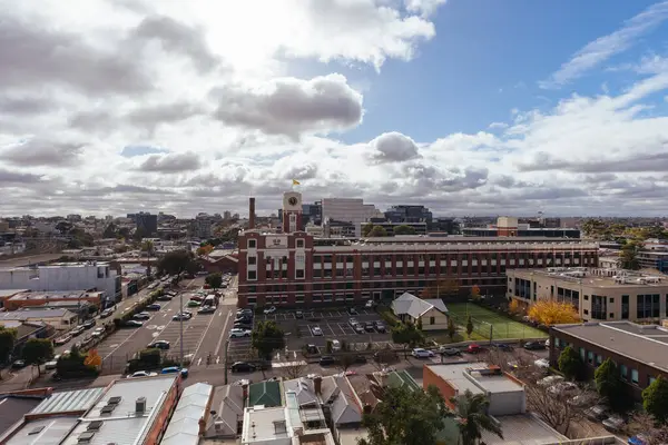 stock image View towards Bryant and May Factory from a high rise building in Cremorne in Australia