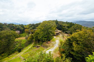 NAEGI, JAPAN - SEPTEMBER 21, 2024: Historic Naegi Castle Ruins in Gifu Prefcture in Japan clipart