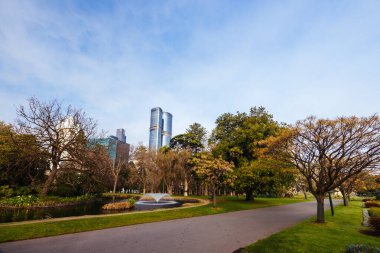 MELBOURNE, AUSTRALIA - AUGUST 1, 2024: Carlton Gardens on a clear sunny winters day in Melbourne Australia clipart