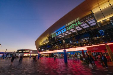 MELBOURNE, AUSTRALIA - 12 Ocak 2025 'te Melbourne, Avustralya' da Avustralya Açık Rod Laver Arena atmosferi, 2025 Avustralya Açık Turnuvası 'nın ilk günü, 12 Ocak 2025' te Melbourne, Avustralya.