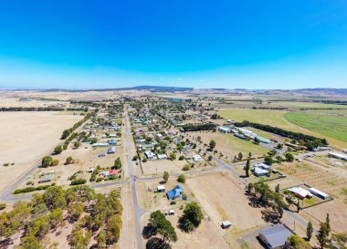 BOTHwell, AUSTRALYA - Şubat 06 2025 Tazmanya, Avustralya 'da sıcak bir yaz gününde Bothwell kırsalının tarihi manzarası