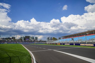MELBOURNE, AUSTRALYA - 12 Mart 2025 Avustralya Grand Prix öncesinde Avustralya 'nın Melbourne kentindeki Albert Park' ta