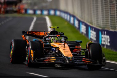 MELBOURNE, AUSTRALIA - 14 Mart: İngiltere 'den Lando Norris Avustralya' nın Melbourne kentindeki Albert Park 'ta düzenlenen 2025 Avustralya Grand Prix' sinde McLaren Formula 1 takımı MCL39 'u sürdü.