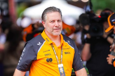 MELBOURNE, AUSTRALYA - 15 Mart: McLaren CEO 'su Zak Brown McLaren Formula 1 Ekibi MCL39 Avustralya' daki Albert Park 'taki elemelerin ardından