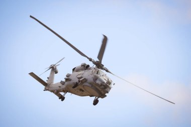MELBOURNE, AUSTRALIA - 29 Mart: MH-60R Seahawk helikopteri Avalon Havaalanı 2025 sayılı Avalon Hava Gösterisi sırasında Avustralya 'nın Melbourne kentinde görüldü..