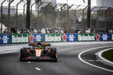 Avustralya 'nın Melbourne kentindeki Albert Park' ta düzenlenen Avustralya Formula 1 Grand Prix sırasında İngiltere ve McLaren Formula 1 takımlarından Lando Norris