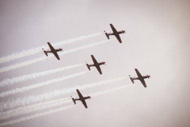 MELBOURNE, AUSTRALIA - RAAF Roulettes, 29 Mart 2025 'te Avustralya' nın Melbourne kentinde, Avalon Havaalanı 'ndaki Avustralya Uluslararası Havaalanı' nda akrobasi gösterisi düzenledi..
