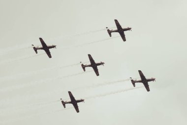MELBOURNE, AUSTRALIA - RAAF Roulettes, 29 Mart 2025 'te Avustralya' nın Melbourne kentinde, Avalon Havaalanı 'ndaki Avustralya Uluslararası Havaalanı' nda akrobasi gösterisi düzenledi..