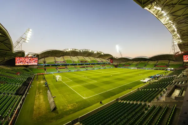 MELBOURNE, AUSTRALIA - 31 Mayıs 2025 'te Melbourne City ile Melbourne Victory arasında oynanan A-League Mens Grand Final karşılaşması öncesinde stadyum atmosferi.