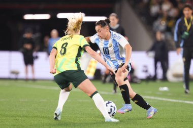 30 Mayıs 2025 'te Avustralya' nın Melbourne kentinde, Marvel Stadyumu 'nda Avustralyalı Matildas ile Arjantin arasında oynanan uluslararası dostluk maçı sırasında atmosfer.