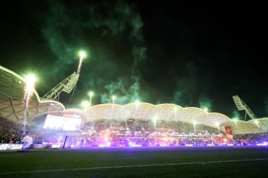 Melbourne City ile Melbourne Zaferi arasında 31 Mayıs 2025 'te Melbourne, Avustralya' da oynanan A-League Mens Grand Final karşılaşması öncesinde atmosfer.
