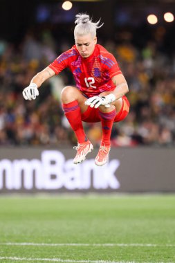 MELBOURNE, AUSTRALIA - 30 Mayıs: Arjantinli Abigail Chaves, Avustralya 'nın Melbourne kentinde 30 Mayıs 2025 tarihinde Avustralya Matildas ve Arjantin arasında oynanan uluslararası dostluk karşılaşmasında ısındı.