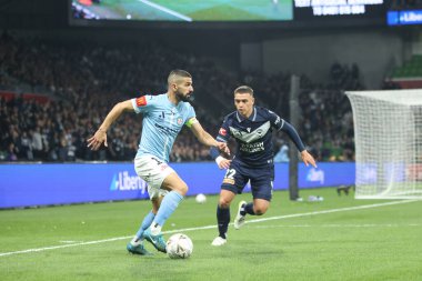 MELBOURNE, AUSTRALIA - 31 Mayıs: Melbourne City 'li Aziz Behich Melbourne City ile Melbourne City arasındaki A-League Mens Grand Final maçı sırasında 31 Mayıs 2025' te Avustralya 'nın Melbourne kentinde oynanan.