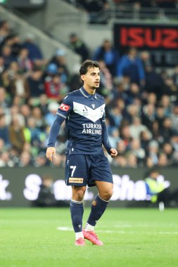 MELBOURNE, AUSTRALIA - 31 Mayıs: Melbourne Victory 'den Daniel Arzani Melbourne City ile Melbourne City arasında 31 Mayıs 2025' te Melbourne, Avustralya 'da oynanan A-League Erkekler Grand Final karşılaşmasında.