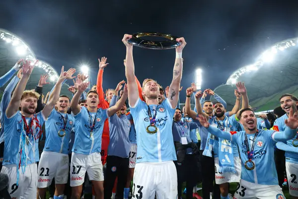 MELBOURNE, AUSTRALIA - 31 Mayıs: Melbourne City ve Nathaniel Atkinson, Melbourne City ile Melbourne City arasındaki A-League Mens Grand Final maçını 31 Mayıs 2025 'te Melbourne, Avustralya' da kazandılar..