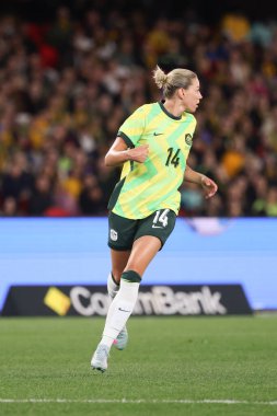 MELBOURNE, AUSTRALIA - 30 Mayıs: Avustralyalı Alanna Kennedy 30 Mayıs 2025 tarihinde Avustralya 'nın Melbourne kentinde Avustralyalı Matildas ve Arjantin arasında oynanan uluslararası dostluk maçı sırasında.
