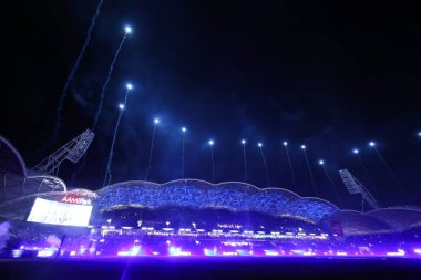 Melbourne City ile Melbourne Zaferi arasında 31 Mayıs 2025 'te Melbourne, Avustralya' da oynanan A-League Mens Grand Final karşılaşması öncesinde atmosfer.