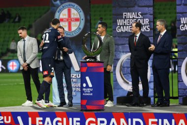 MELBOURNE, AUSTRALIA - 31 Mayıs: Melbourne Zaferi 'nden Roderick Miranda, Melbourne City ve Melbourne Zaferi arasında 31 Mayıs 2025 tarihinde Melbourne, Avustralya' da oynanan A-League Mens Grand Final maçında ikinci oldu..
