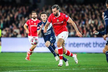 MELBOURNE, AUSTRALIA - 11 Temmuz: Wrexham 'dan Ollie Palmer 11 Temmuz 2025' te Avustralya 'nın Melbourne Stadyumu' nda Melbourne Victory 'ye karşı oynarken.