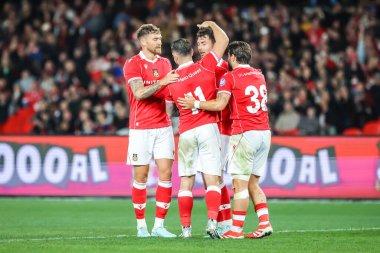 MELBOURNE, AUSTRALIA - 11 Temmuz Wrexham AFC 11 Temmuz 2025 'te Avustralya' nın Melbourne şehrinde oynanan Marvel Stadyumu 'nda Melbourne zaferini kutladı..