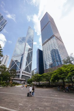 HONG KONG, ÇİN - 29 Eylül 2024: Hong Kong, Çin 'deki Hong Kong Adası' ndaki Chater Garden