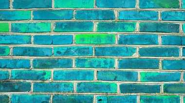 Boş mavi eski tuğla duvar dokusu