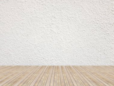 Düz beyaz renkle boyanmış boş iç mekan