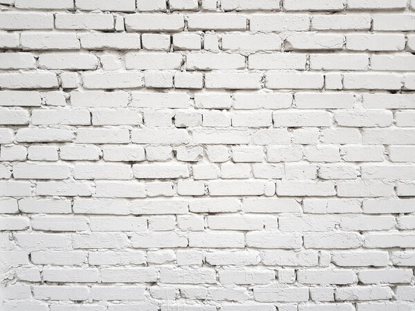 White brick wall texture background