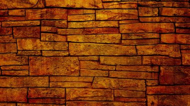 Kahverengi tuğla blok duvar dokusu arka plan