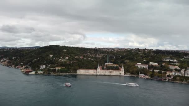 Vista Aerea Sul Vecchio Edificio Dell Accademia Militare Istanbul Turchia — Video Stock