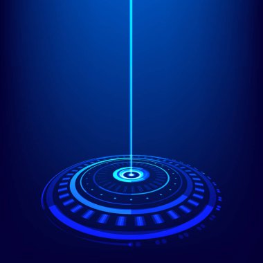 Parlayan ışığı olan soyut gelecek teknolojisi.