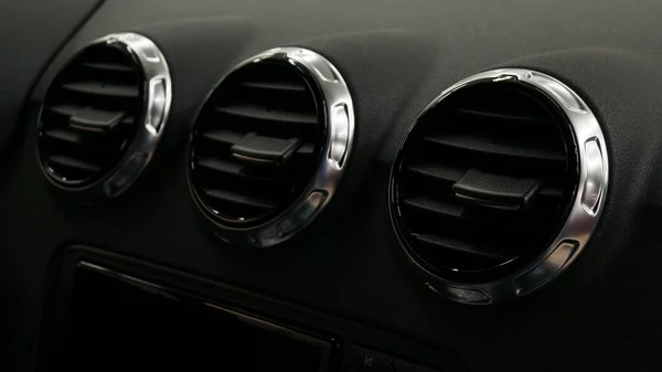 Furos Condicionado Carro Detalhe Interior — Fotografia de Stock