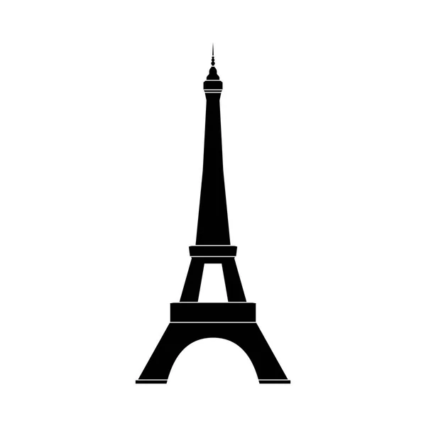 Torre Eiffel Paris Vector Eps10 Isolado Sobre Fundo Branco — Vetor de Stock