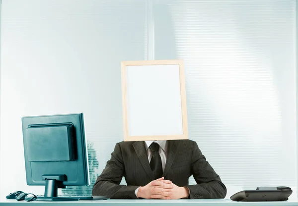 Stasis Bureaucracy Wait See Obstruction Ostracism Conveyed Man Office Sign — Stock Photo, Image