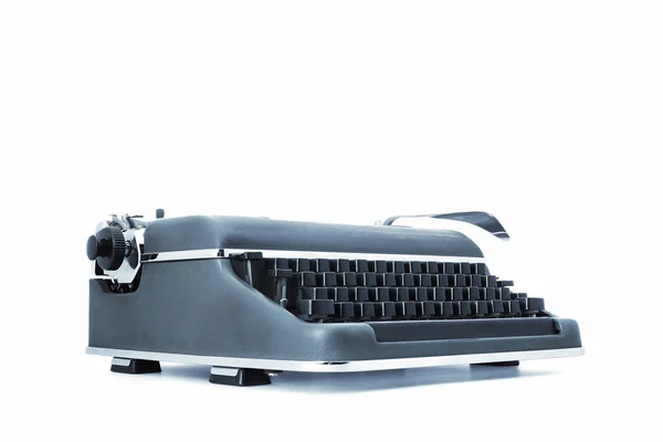 Старинная Винтажная Механическая Пишущая Машинка Сделанная Металла Черными Ключами Отдельным — стоковое фото