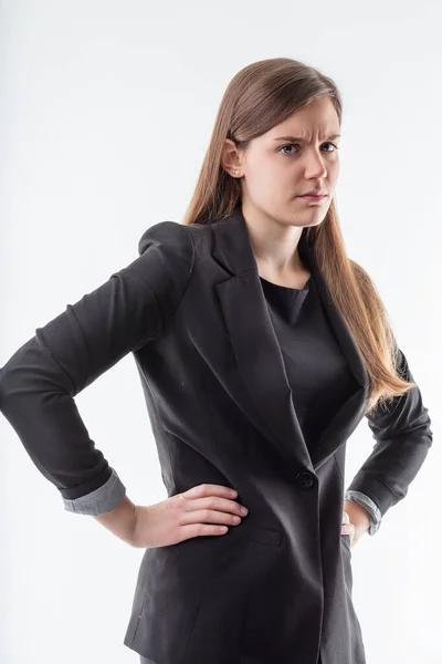 Resolute Steadfast Her Expression Posture Signal Uncompromising Approach Business — Stock Photo, Image