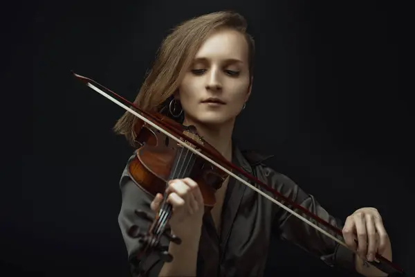 Voz Distinta Violino Barroco Magistralmente Desenhada Pela Suave Curvatura Músico — Fotografia de Stock