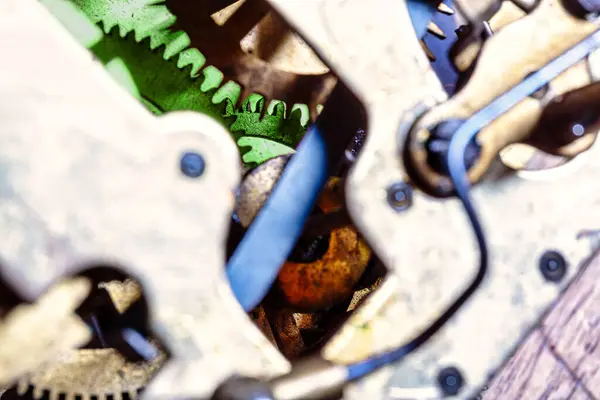 Mechanics Time Tick Away Metallic Labyrinth Watch Inner Workings — Stock Photo, Image