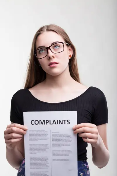 Bored Professional Stares Complaints Exasperation Problems Palpable — Stock Photo, Image