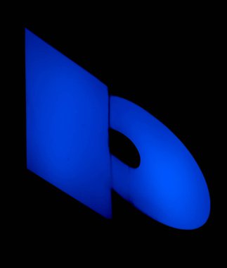 Neon brilliance of the 'p' letter encapsulates innovation and connectivity, illuminating the path to progress clipart