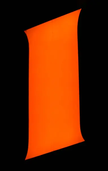 Singular Glowing Orange Stands Beacon Individuality Identity Dark — Stock Photo, Image