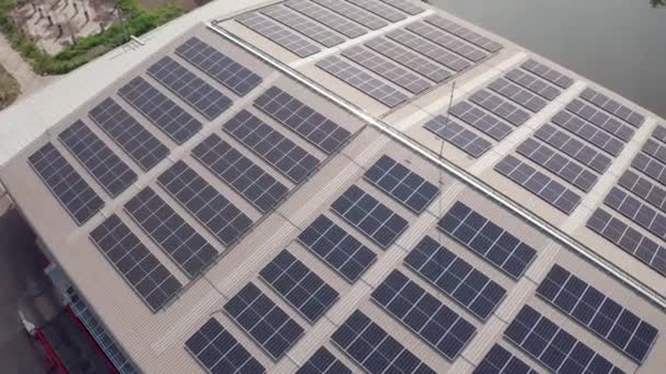 Solární Panely Střeše Budovy — Stock video