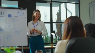 bir grup iş adamı ofiste çalışmayı tartışıyor.